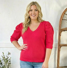Load image into Gallery viewer, Ribbed Half Sleeve Top