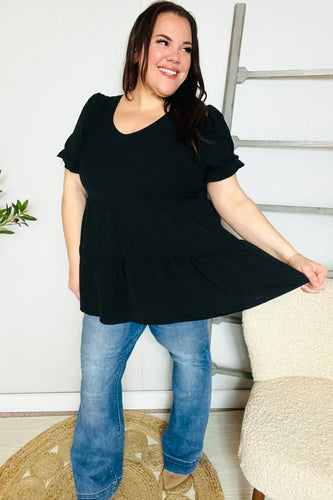 Black Tiered Top