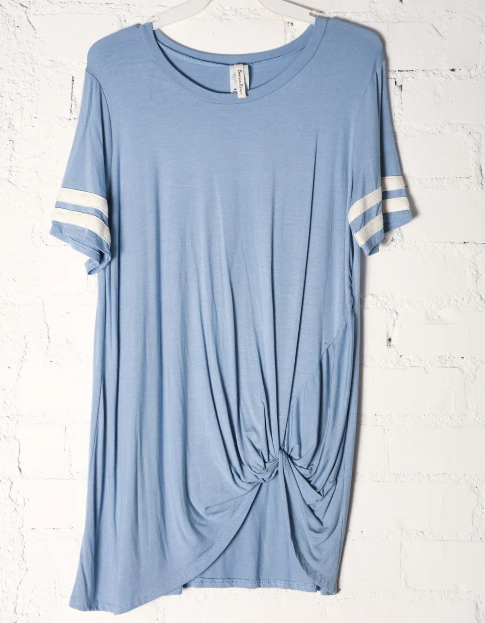 Blue Jersey Stripe Top