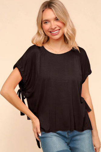 Black Top with Ribbon Bow