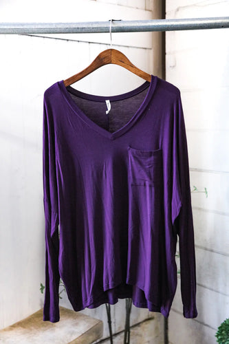Plum Long Sleeve Top