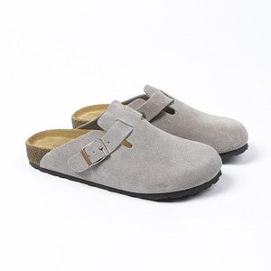 Grey Clog Slides